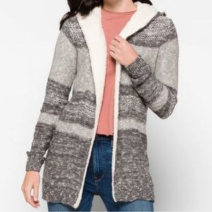 Lety & Me Sherpa Lined Cardigan NWT
